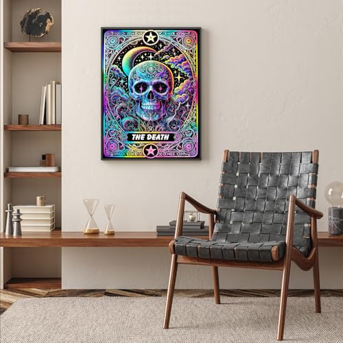 Skull Moon Star Diamond Art Kits for Adults, 5D Diamond Painting Kits - color: CM059