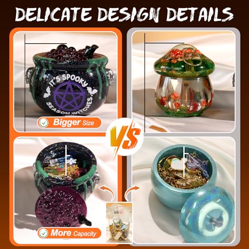 LET’S Resin Witch Cauldron Resin Mold, Halloween Resin Molds - color: Witch Cauldron Mold