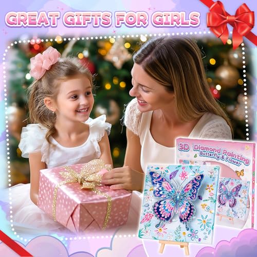 Crafts for Kids Age 8-12, Girls Birthday Gifts, Butterfly Diamond Painting - style: Blue