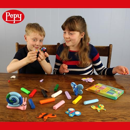 Pepy Plastilina Reusable and Non-Drying Modeling Clay; Set of 24; 2 Each of 12 Colors, 0.8 Ounces Each, Perfect for Arts and Crafts Projects - size: Set of 24