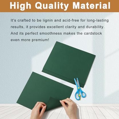 Silunkia 28 Sheets Christmas Green Shimmer Cardstock 8.5 x 11 Paper 92lb | Premium Craft Paper Card Stock for DIY Cards Making, Anniversaries, Wedding Invitations, Greeting Cards - color: Green, size: 28 Sheets
