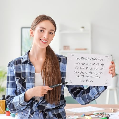 GETHPEN Calligraphy Brush Pen Set, Black Archival Ink for Hand Lettering - color: Black