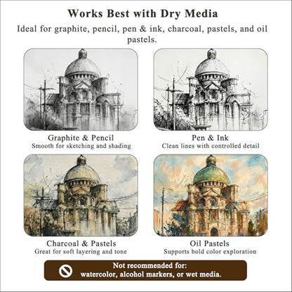 9 x 12 inches Sketch Book, Top Spiral Bound Sketch Pad, 4 Pack 100 Sheets Each (68lb/100gsm), Acid Free Art Sketchbook Artistic Drawing Painting Writing Paper for Kids Adults Beginners Artists - color: Brown, size: 9" x 12" (Pack of 4)