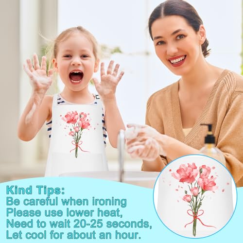 10 Pack Kids Apron Adjustable Children Apron with 2 Pockets Children Chef Painting Aprons for Cooking Baking Painting Crafts Making (White) - color: White