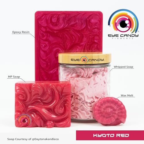 Eye Candy Pigments Premium Red Mica Powder - Kyoto Red (50gr) - for Epoxy, Resin, Soap, Paint, Woodworking, Acrylic Pouring, Bath Bombs, Fishing Lures - DIY Arts and Crafts Additive - color: Kyoto Red