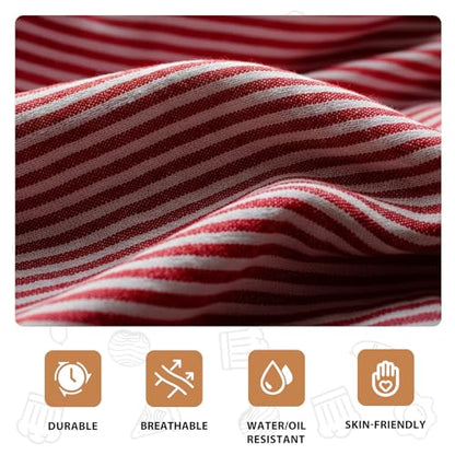 VALOME 2 Pack Kitchen Aprons with Pockets, Cooking Chef Apron for Men Women | Adjustable Neck Strap, Unisex Bib Soft Aprons, Cotton-Blend, for Grilling Cooking Gardening Baking - color: Brown & Red