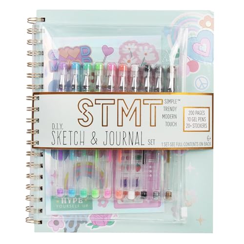 STMT D.I.Y.Journal Set, Stationary Kit with Notebook for Writing and Drawing, DIY for Girls Ages 8+, Sketch & Journal - style: Sketch & Journal Set