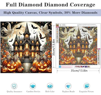 HHMATITS Halloween Diamond Art Kits for Adults 14X14IN - color: Halloween