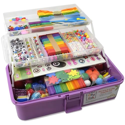 Olly Kids Craft Kit, Arts & Crafts Supplies Set for Kids Ages 4-8 - color: Purple
