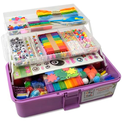 Olly Kids Craft Kit, Arts & Crafts Supplies Set for Kids Ages 4-8 - color: Purple