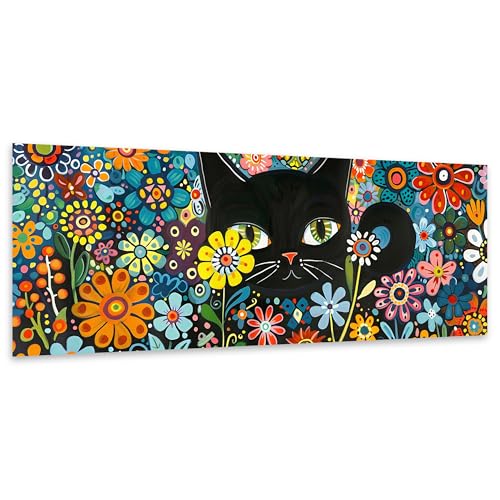 Ginfonr Large Diamond Art Kits for Adults, Cat Diamond Painting for Adults, Diamond Art Animal Full Drill, Diamond Art Kits Rhinestone Craft for Home Wall Decor 31.5 x 11.81 inch - color: Animated Kitten