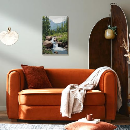 JOOZ Paint by Numbers Kit for Adults with Frame Landscape, 8x12 Inch - color: Landscape 084