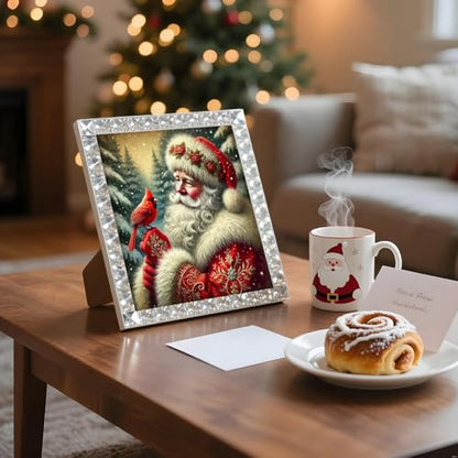Shouruihua Diamond Painting Kits for Adults, Santa Claus Diamond Art Kits | Christmas, Gem Art, Diamond Dotz Kits, Diamond Dots, Full Round Drill Diamond Painting Kits for Adults, 11.8x11.8 in - color: Santa Claus