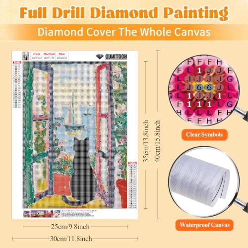 GUMITOON Diamond Art Kits for Adults-Pink Bow Full Drill Diamond Dots Paintings for Beginners, Round 5D Paint with Diamonds Pictures Gem Art Painting Kits DIY Crafts Kits 12"x16" QCY-149 - color: QCY-173