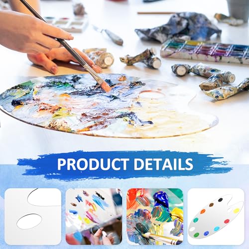 4 Pcs Large Acrylic Paint Palette Tray, 12 x 16 Inch | Clear,NonStick Paint Tray, for Acrylic Painting, Easy Clean
