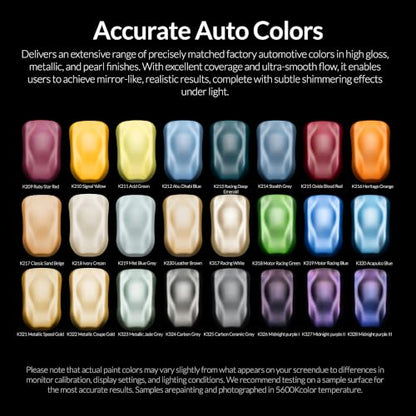 Gaahleri Kaleido Water-Based Acrylic Airbrush Paint Kit 24 Auto Color Set B | Pre-Thinned, High Gloss, Fast-Drying, with Thinner & Cleaner - color: 24 Auto Colors Set B