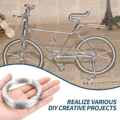 18 Gauge Aluminum Craft Wire,98 Ft Silver Metal Wire for Jewelry Making and DIY Projects，Bendable Metal Wire for Arts, Crafts, and Christmas Ornaments - size: 18 Gauge 98 Ft