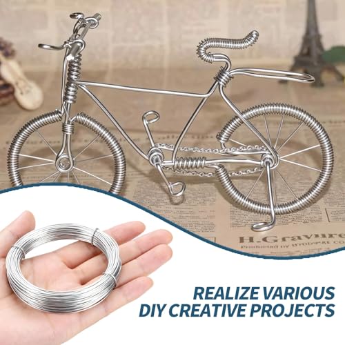 18 Gauge Aluminum Craft Wire,98 Ft Silver Metal Wire for Jewelry Making and DIY Projects，Bendable Metal Wire for Arts, Crafts, and Christmas Ornaments - size: 18 Gauge 98 Ft