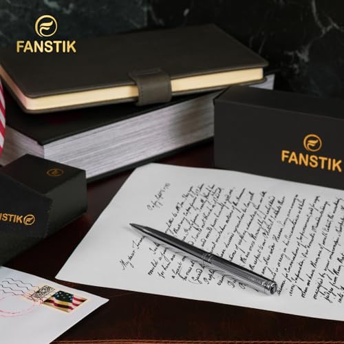 FANSTIK Customized Silver Luxury ballpoint pen, fancy gift set for women, Chrome Finish, Professional executive pen gift set for men (Lux Custom-BallPoint Silver) - color: B Cust-BallPoint Silver