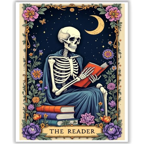 Skull Paint by Numbers Kit for Adults, Skeleton Adult Paint by Number Kits - color: Skeleton