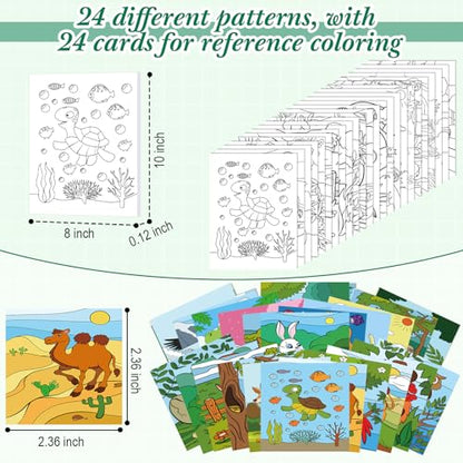 Sherr 24 Pcs Pre Drawn Canvas for Painting Adult Pre Printed Canvas Bulk Sip and Paint Kit Stretched Panels Paint Set for Theme Valentine Painting Night Party Favor(Animal,8 x 10 Inch) - size: 8 x 10 Inch, style: Animal