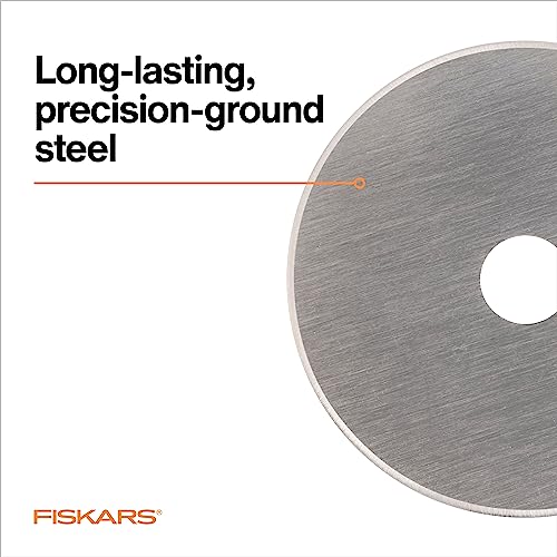 Fiskars 45mm Rotary Blades (5 Pack) - Rotary Cutter Blade Replacement - Crafts, Sewing, and Quilting Projects - Grey - size: 45mm, style: 5 Pack - Standard