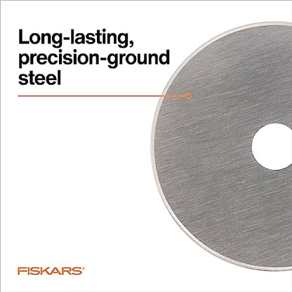 Fiskars 45mm Rotary Blades (5 Pack) - Rotary Cutter Blade Replacement - Crafts, Sewing, and Quilting Projects - Grey - size: 45mm, style: 5 Pack - Standard