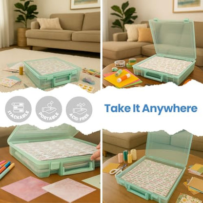 ArtBin 6955RJ Super Satchel 1-Compartment Box, Art & Craft Organizer, 1-Pack, Translucent Mint - color: Mint, size: 1 Pack