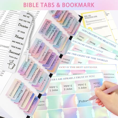 SHINYHARBOR 52Pcs Bible Study Supplies, Multicolor - color: Multicolor