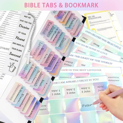 SHINYHARBOR 52Pcs Bible Study Supplies, Multicolor - color: Multicolor