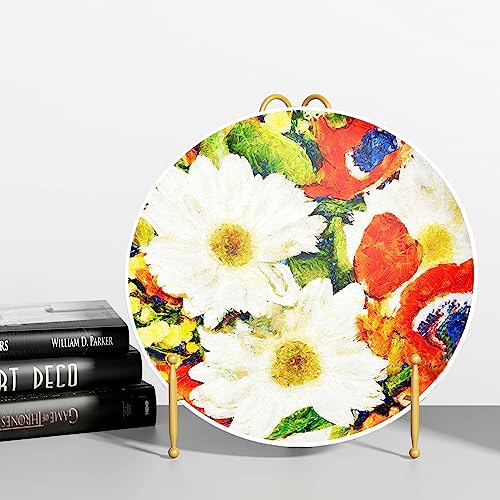 SVENJBB Plate Holder Display Stand, 6 Inch Decorative Plate Stands for Display, Gold Iron Easel Display Stand for Picture, Book, Photo Frame and Decorative Plates (1 Pack)
