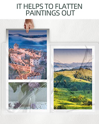 SXhyf A3 Diamond Painting Storage Book 16.5x12.1in for Display 60 Pages - color: White