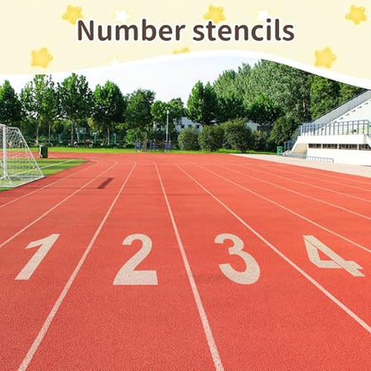 8Inch Number Stencils,10Pcs Plastic Stencils Reusable Curb Stencil Kit | Washable 0-9 Large Number Stencil for Address Painting,Digital Templates for Spray Painting,DIY Crafts,Address Signs - size: 8Inch