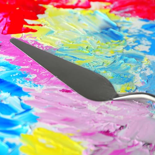 HARFINGTON No.16 Painting Palette Knife Stainless Steel Pointy Spatula Pallet Knife with Beech Wood Handle for Oil Acrylic Paint Canvas Mixing Spreading