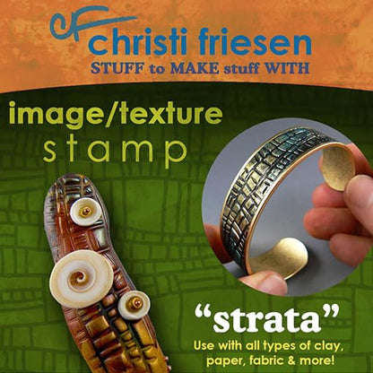 AVES Co Rubber Texture Clay Stamps Strata Texture - Versatile for All Types - style: Strata