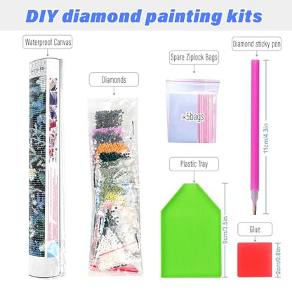 Van Gogh Style Diamond Art Kits for Adults,Heart Sky Diamond Painting | Diamond Art Kit for Beginners, 5D DIY Full Drill Diamond Painting Gem Art, Home Wall Art Gifts(12x16 inch) - color: DP03932
