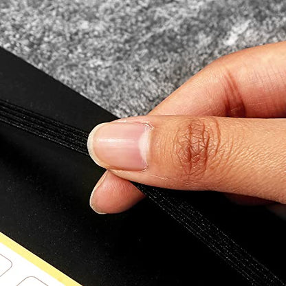 Yoment Dot Grid Spiral Notebook A5 Spiral Bullet Dotted Journal 160 Pages | Thick Dot Paper Notebooks Plastic Hardcover Spiral Notebook 5x7 Wire Bound Notebooks for Work School Office Supplies, Black - color: Black, style: B - Dotted - A5