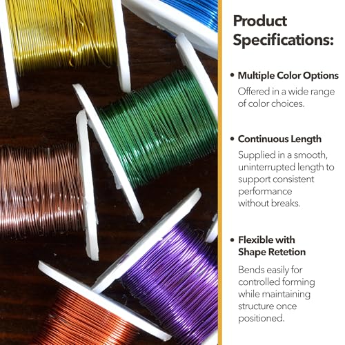 Mandala Crafts 12 Gauge Rose Gold Tone Combo Anodized Aluminum Craft Wire - color: Rose Gold Tone Combo, size: 12 Gauge 46X6 Feet