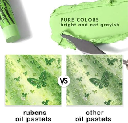 rubens 36 Macaron Colors Soft Oil Pastels,Creamy & Easy Blending - color: 36 Macaron Colors