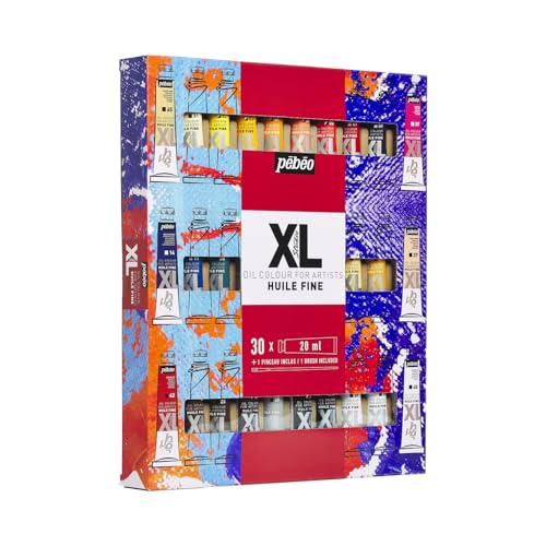 PEBEO Pébéo Fine XL Oil Paint Set, Complementary Colours, 30 x 20 ml + Brush - size: 30 x 20 ml + Brush