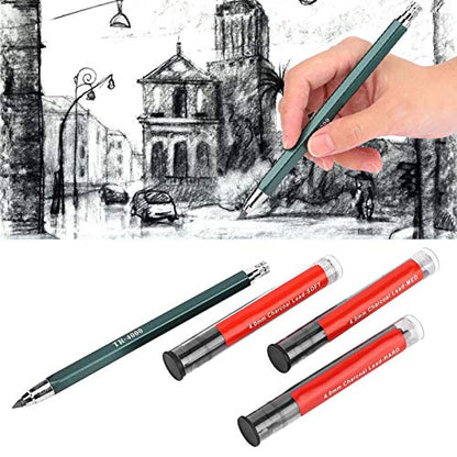 Joyzan 4mm Metal Mechanical Pencil Set, Artist Drafting Automatic Pencil