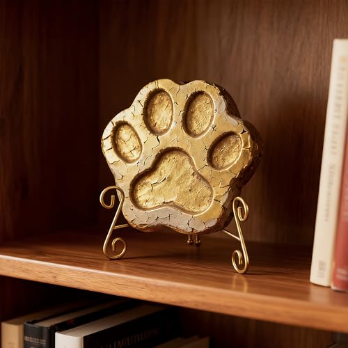 Gold Plate Stand, 6 Inch Decorative Holder for Displaying Platters, Heavy-Duty Metal Easel Stand for Picture, Photo Frame, Books and Round Objects