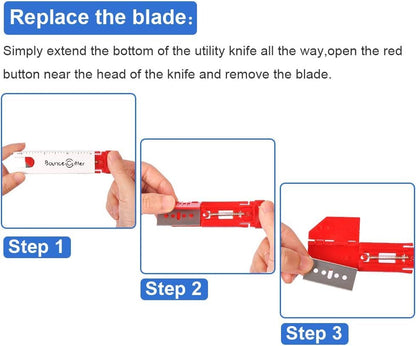 UCEC Utility Knife Blades, 30Pcs Blades for Box Cutter | Box Cutter Replacement Blades for UCEC Utility Knives with Storage Box - color: 30 Pack