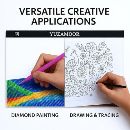 A3 LED Light Pad for Diamond Art, Sketching, Painting - Adjustable Brightness, Sketching, Tracing - USB Powered Complete Art Light Board Kit with Pad Stands and Clips - size: A3 Kit