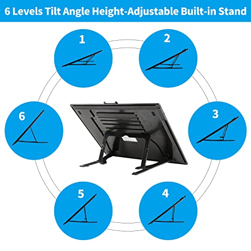 YINGWOND Wireless Rechargeable A3 LED Light Pad w/Built-in Foldable Stand, 3 Color Tone, 6 Levels of Brightness, Battery Powered Evenly Illuminated Light Box for Tracing Drawing and Diamond Painting - style: Rechargeable-A3 Black