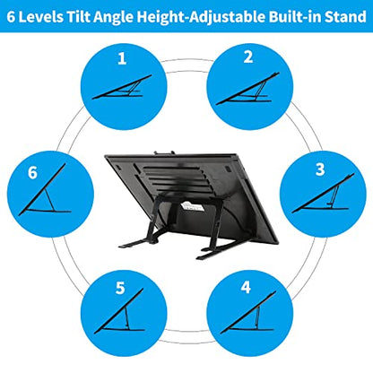 YINGWOND Wireless Rechargeable A3 LED Light Pad w/Built-in Foldable Stand, 3 Color Tone, 6 Levels of Brightness, Battery Powered Evenly Illuminated Light Box for Tracing Drawing and Diamond Painting - style: Rechargeable-A3 Black