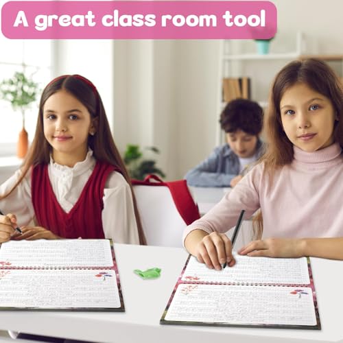 gisgfim Grooved Cursive Handwriting Workbook Magic Reusable Grooved Cursive Handwriting Practice Guided Tracing with Disappearing Ink Pens for Beginner Learning Activities Supplies (Inspiring Quotes) - style: Inspirational Sentences