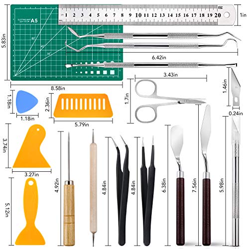 28 PCS Precision Craft Tools Set, Weeding Tools for Vinyl - color: 28pcs Scrapbooking Tools