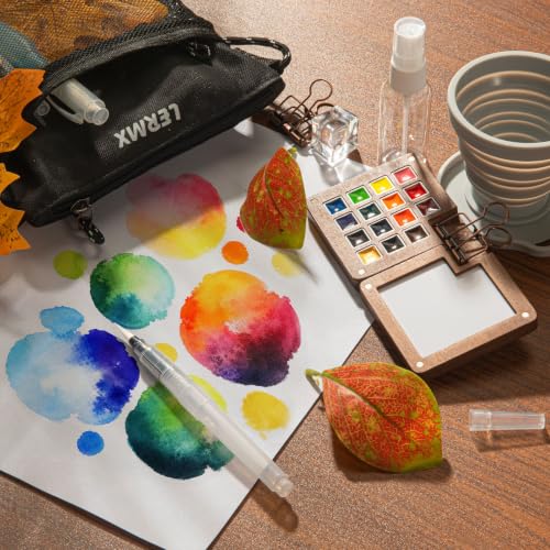 Mini Paint Palette Travel Kit - 15-Colors Pocket Artist Water Color Set