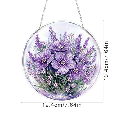RYMILIE Hanging Diamond Art Kits for Adults Flowers 8x8inch - color: DP03340